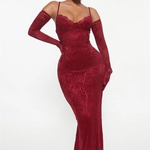 Fashion Nova Romance Glove Dress Set